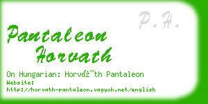 pantaleon horvath business card
